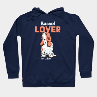 Basset Hound Lover In USA Hoodie